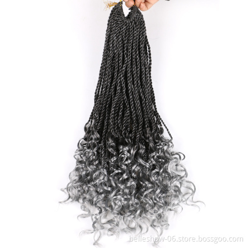 synthetic  hair brands baby curl braids jumbo braid 100 synthetic  hair human  for braiding  feathered  hair